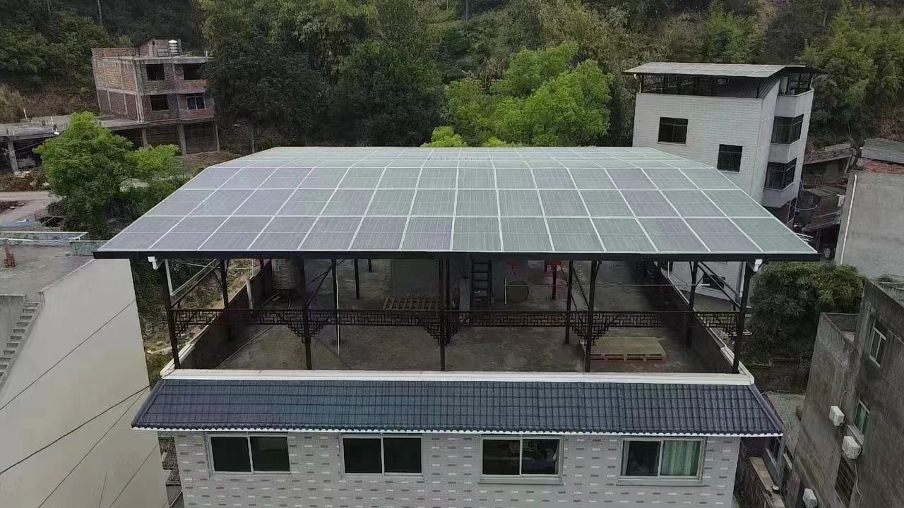 东莞15kw+10kwh自建别墅家庭光伏储能系统